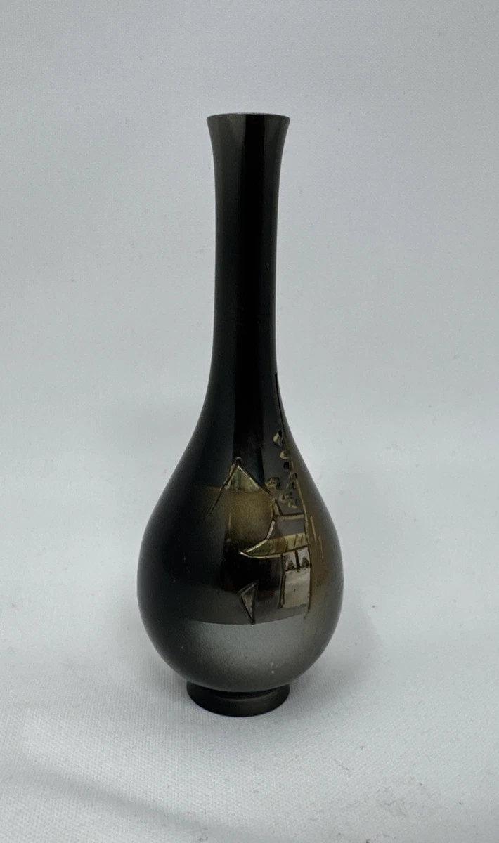古董黄铜日本花瓶1900-1940 | eBay
