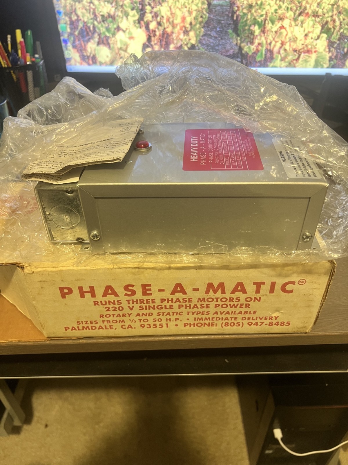 Phase-A-Matic Heavy Duty Static Phase Converter - 3/4 to 1.5HP New in Box