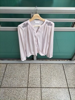 Promod ~ hell beige Damen Tunika ( vmtl. ) S mit schönen Perlen / Maße BS ^^