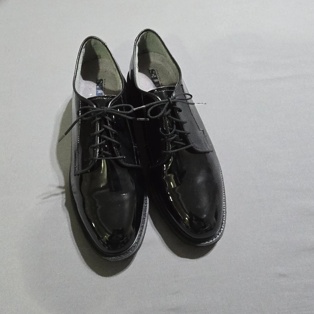 Bates Mens Oxford Dress Uniform Shoes Black Patent Leather Size 10E New Bates High Gloss Oxford - Free Shipping | DSW main image 3