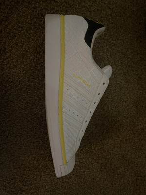 Adidas Stan Smith White Leather Sneakers Yellow Accents