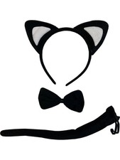 Fancy Black Cat Animal Costume Accessory Set