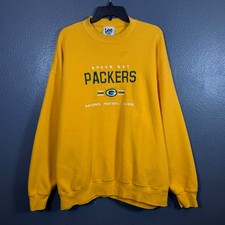 Lee Sport XXL men  s yellow Green Bay Packers football league vintage sweatshirt