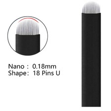18U Shape Microblading Needles Permanent Makeup Supplies Manual Eyebrow Blades