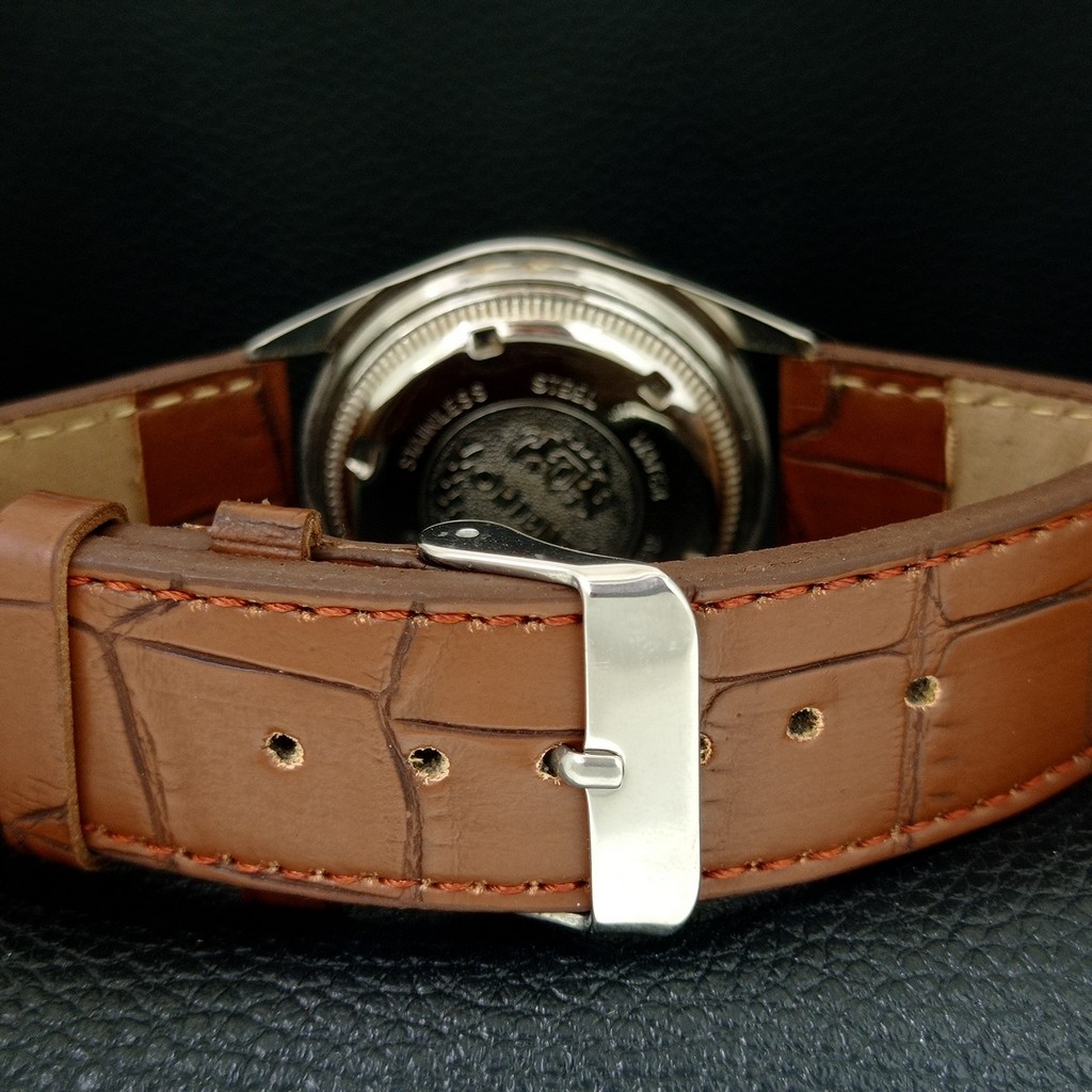 JAPAN VINTAGE ORIENT SK CRYSTAL AUTOMATIC 46941 MENS RED DIAL