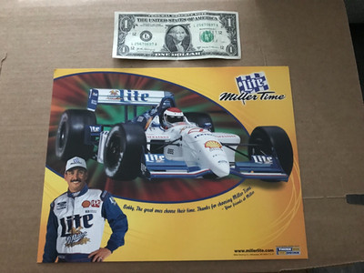 BOBBY RAHAL MILLER LITE INDY CAR  DRIVER  HERO CARD 825
