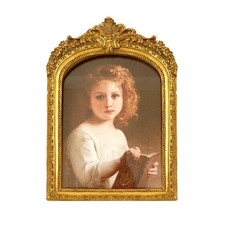 Vintage 4x6 Picture Frame with Flower Antique Gorgeous Tabletop and Wall Moun...