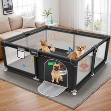 50x50x26 Inches Puppy Playpen with Gate, Dog Playpen for Puppies or Small Dog...