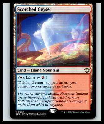#ad Scorched Geyser 54 NM M Commander: Secrets of Strixhaven Magic MTG $4.49