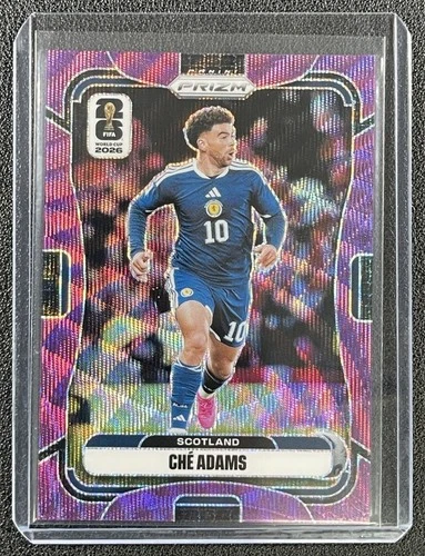 CHE ADAMS 2026 PANINI PRIZM WORLD CUP #391 PURPLE WAVE 5/95 SCOTLAND
