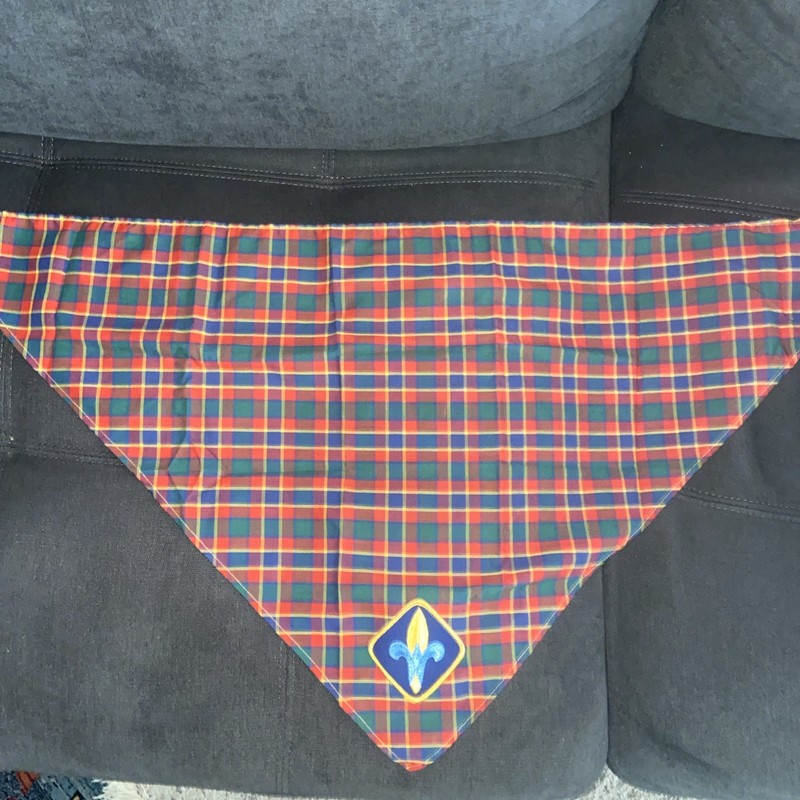 Webelos Neckerchief BSA Boy Scouts Bandana Cub Scout Uniform Patch Plaid