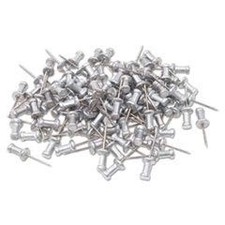 Push Pins, Steel Aluminum Head Push Pins - Sharp Steel Point - Silver, 3/8” L...