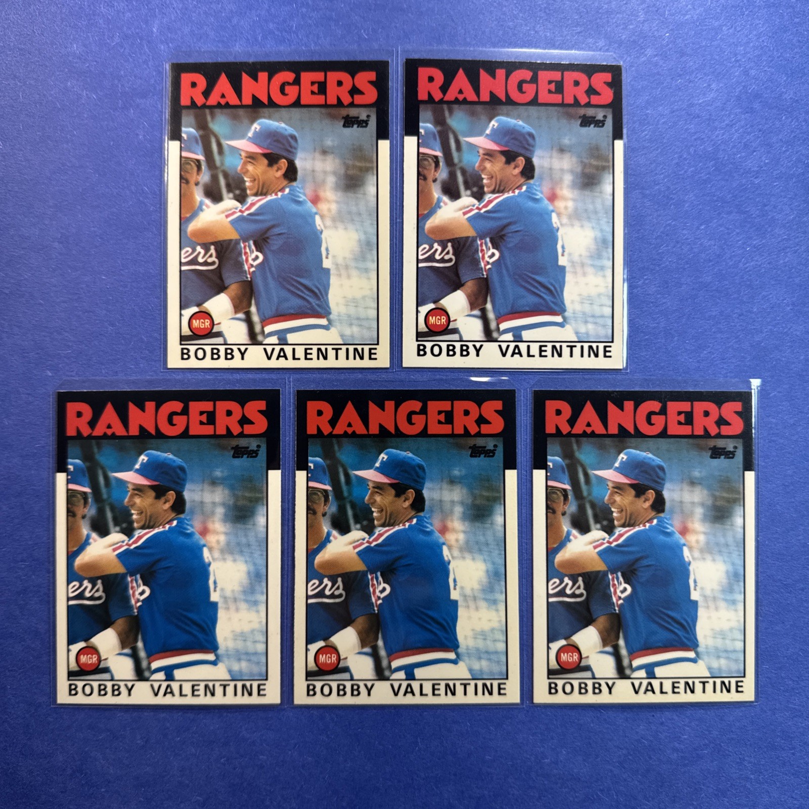 Topps Tiffany Lot ~ Rangers Manager ~ 1986 #261 ~ Bobby Valentine
