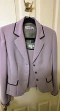Tahari Arthur S. Levine 2-Piece Blazer & Tank Top Suit Set Women's Size 6 Purple