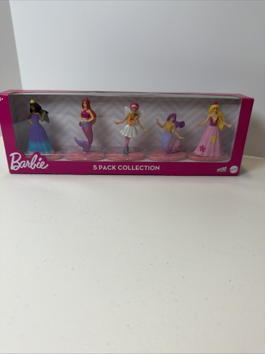 Mattel Barbie Mini Figures Collectors 5 Pack New In Box ~ Free