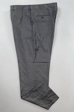Ermenegildo Zegna 'Mila' Flat Front Wool Dress Pants. Platinum Gray, 54R 36X31 