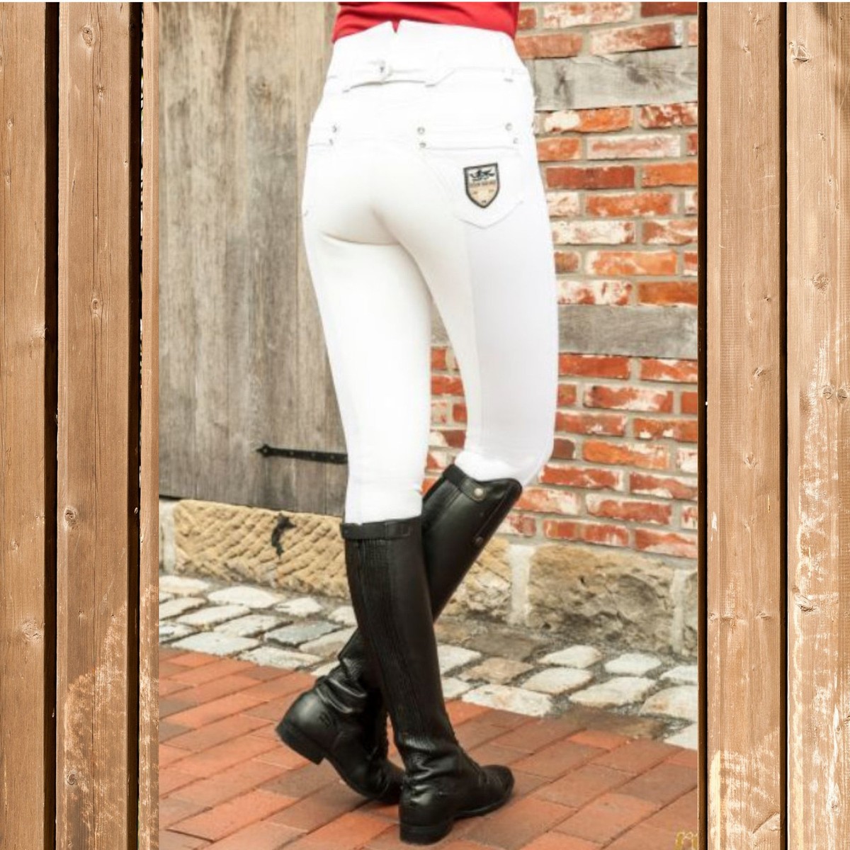 HKM Turnierreithose Stiefelreithose Miss Blink Kinder, Hochbund