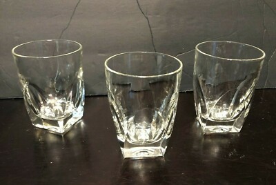 3 Vintage Colony Vanity Clear High Ball Glass Old Fashioned 