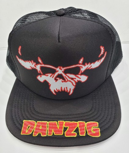 5Panel Metal Head Black Death Thrash Colors Red White Danzig Trucker Adjustable - Picture 2 of 2