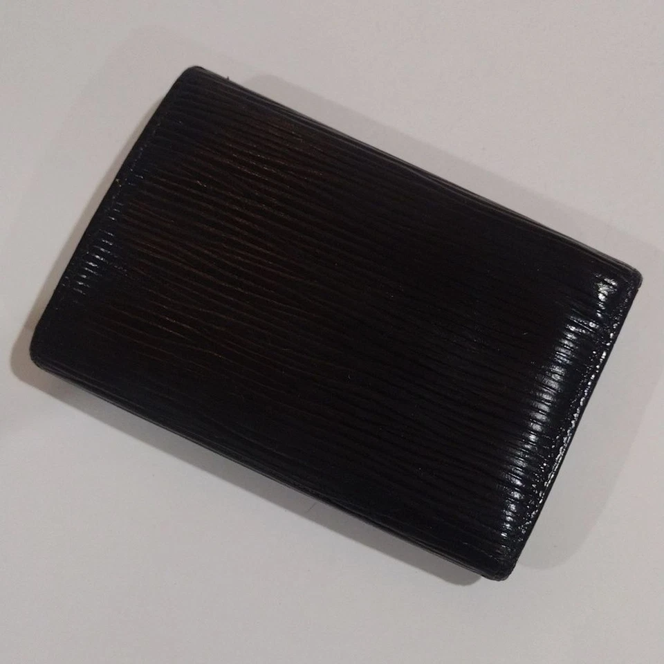 Vintage Authentic Louis Vuitton Black Epi Leather 6 Ring Key Holder Case 4 x 3" - Image 4 of 4