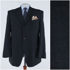 Mens Dark Grey Sport Coat 48R US Size BENVENUTO Wool Blazer Jacket