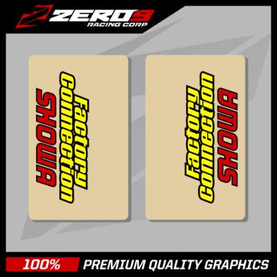 SHOWA OBERE GABEL AUFKLEBER MOTOCROSS GRAFIK MX GRAFIK WERKSEITIG ANSCHLUSS