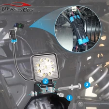 BACK-UP LIGHT PLUG N PLAY NO HOLES Fit POLARIS RANGER XP 1000 CREW 2018-2025