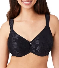 Wacoal 85567 Awareness Underwire Bra 32DD Black Full Coverage $68 Gorgeous! NWT