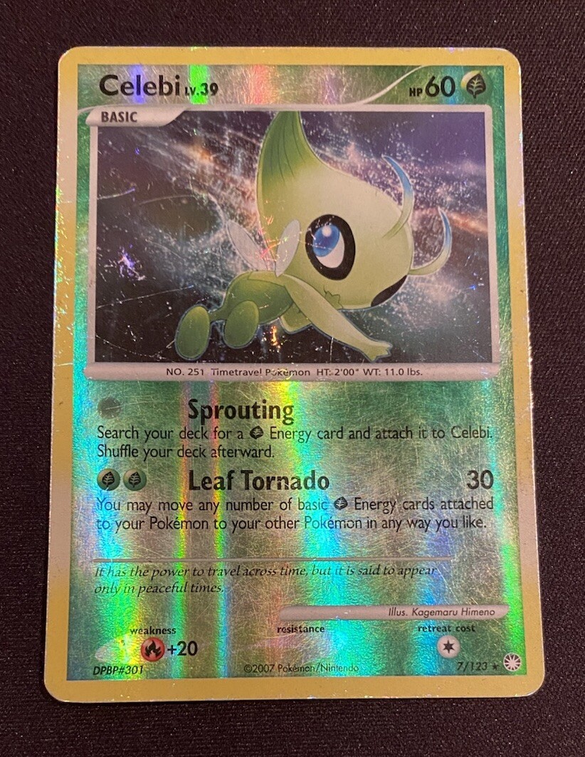 Celebi 7/123 Mysterious Treasures Reverse Holo