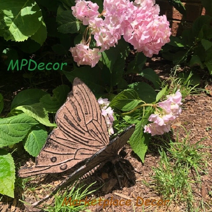 Butterfly Garden Sculpture Metal Statue Yard Pool Pond Decor XL 7.5In ~ SPI Home - Image 2 of 4