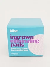 Bliss Ingrown Eliminating Pads Green Tea Oat Extract 50 Count