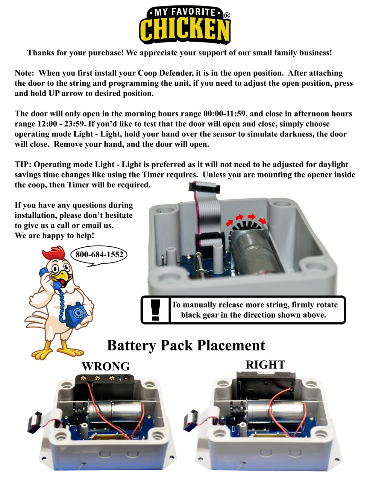 Coop Defender Gold Chicken Coop Door Automatic Opener Timer and Light