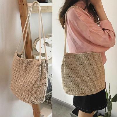 wicker beach bag