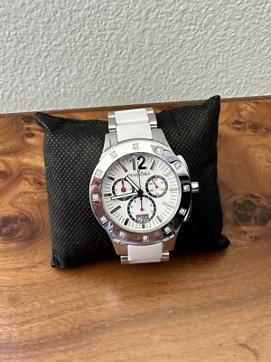 Rare Pandora Imagine Grand Stainless Steel, Ceramic, And Diamond