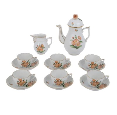Vintage-Mokka-Kaffeeset von Herend (neuwertiger Zustand)