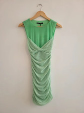 NEW ZARA MIDI GREEN BODYCON TULLE DRESS M Medium 8342/371