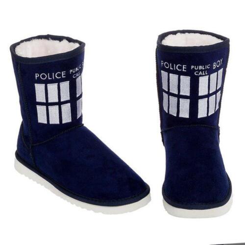 Doctor Who - Tardis - Ladies Boot Slipper - 8 Inches - Picture 1 of 1