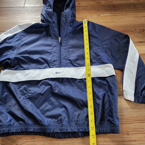 Nike Kids Vintage 90s Windbreaker Jacket Size S 10 Navy Blue - Picture 4 of 8