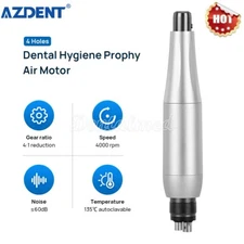 Dental 4:1 Hygiene Prophy Handpiece Straight Cone Air Motor 4Hole 360° Swivel