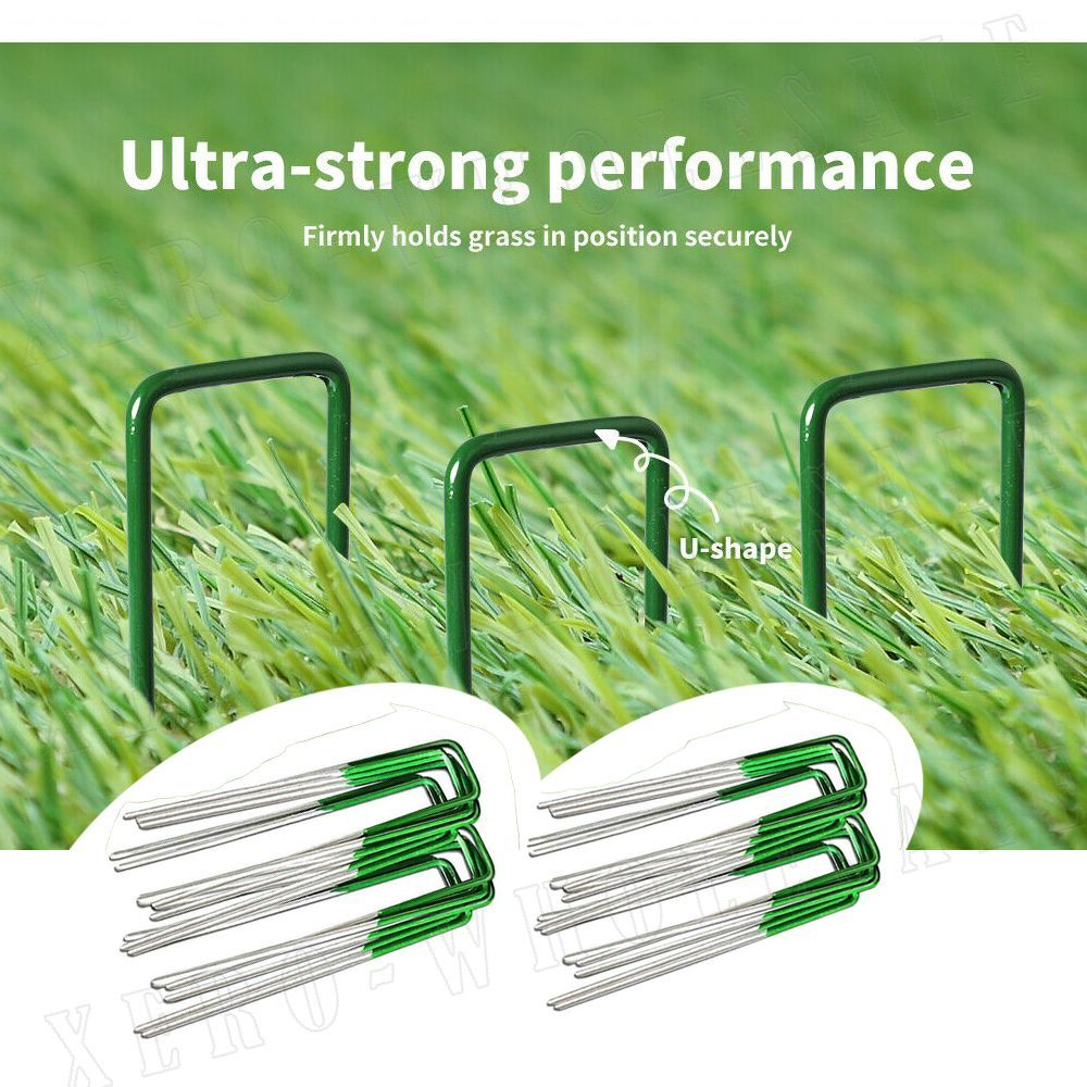 Primeturf Synthetic Artificial Grass Pins Fake Lawn Turf Weed Mat U