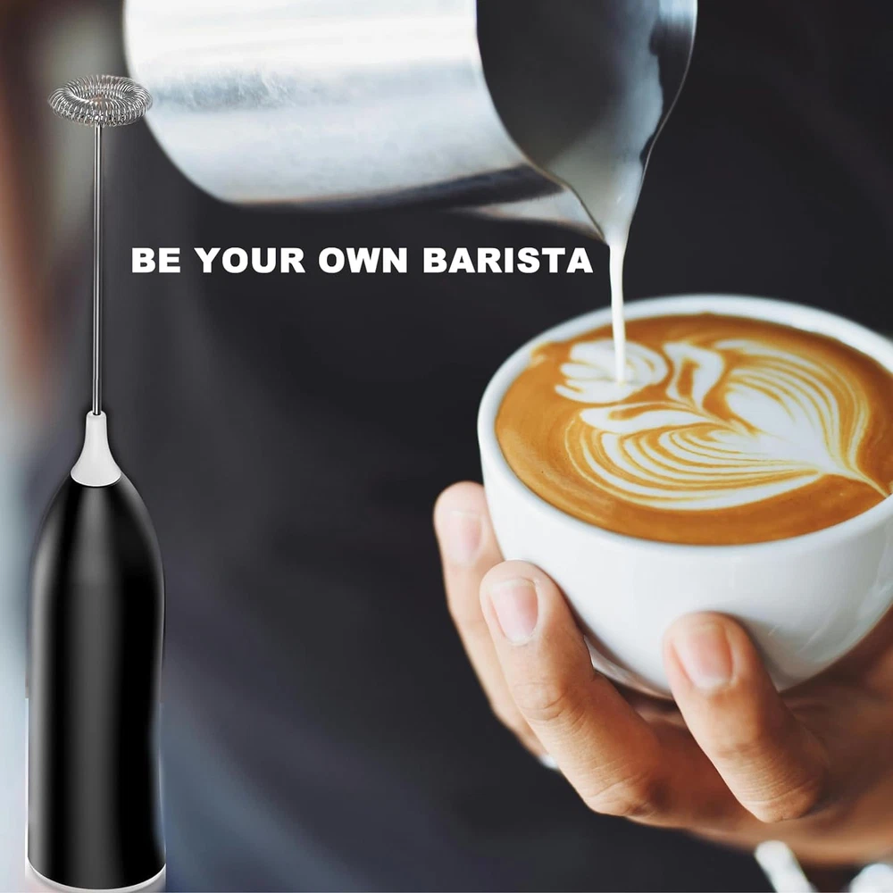 Milk Frother Rechargeable, Handheld Milk Frother, Electric Whisk Beater Foam Mak