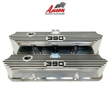 Ford Fe 390 Tall Valve Covers Polished - Die-cast Aluminum - Ansen Usa