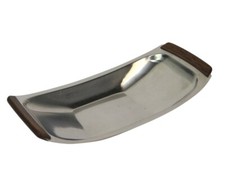 Corbeille à pain / fruits danoise vintage - Inox & bois