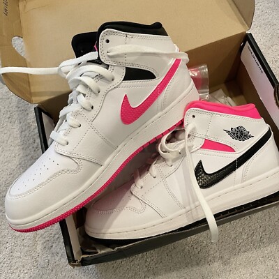 シューズ(女性用) Air Jordan 1 Mid SE \"White/Hyper  Nike Air Jordan 1 Mid SE 