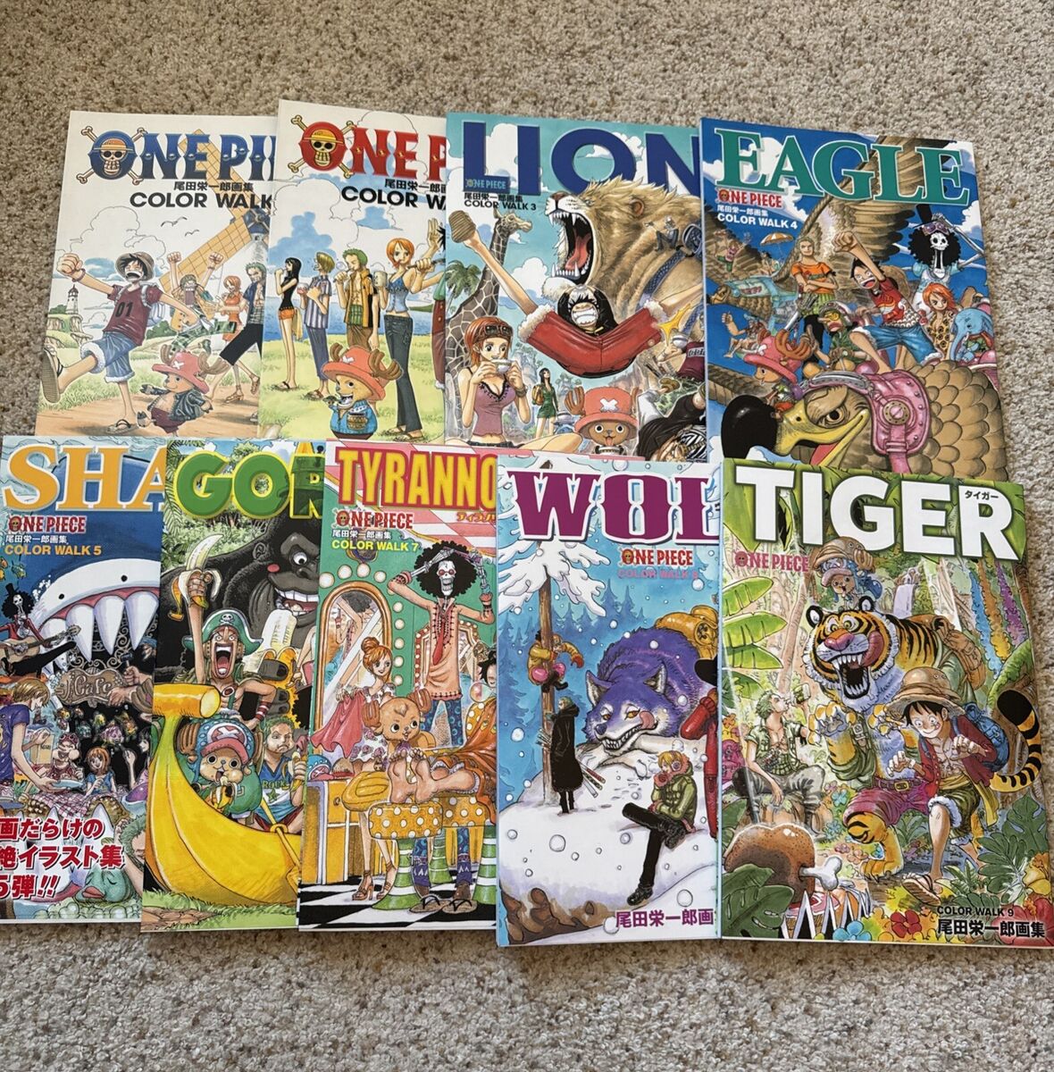 ONE PIECE Color Walk 1-9 Set of 9 Eiichiro Oda Illustration ONE PIECE Color Walk 1-9 Set of 9 Eiichiro Oda Illustration