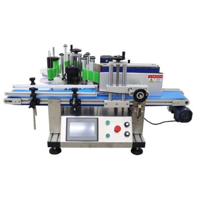 110V Automatic Desktop Conveyor Round Bottle High Speed Labeling Machine Labeler