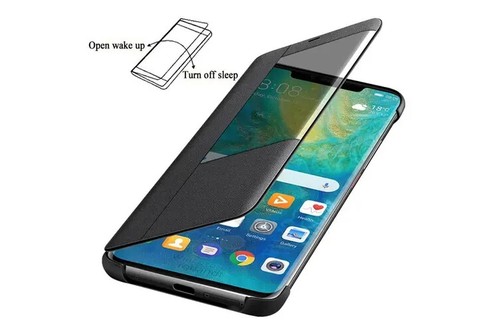 Genuine Huawei Mate 20 Smart Clear View Window Leather Flip Case Cover - Picture 2 of 2