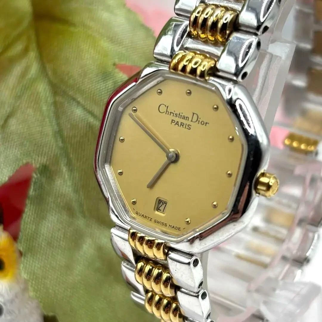 Montre femme Christian Dior octogonale quartz vintage livraison gratuite