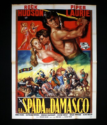 LA SPADA DI DAMASCO poster manifesto Rock Hudson The Golden Blade Siria D45