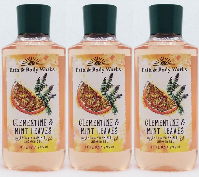 3 Bath & Body Works CLEMENTINE & MINT LEAVES Shower Gel Body Wash eBay